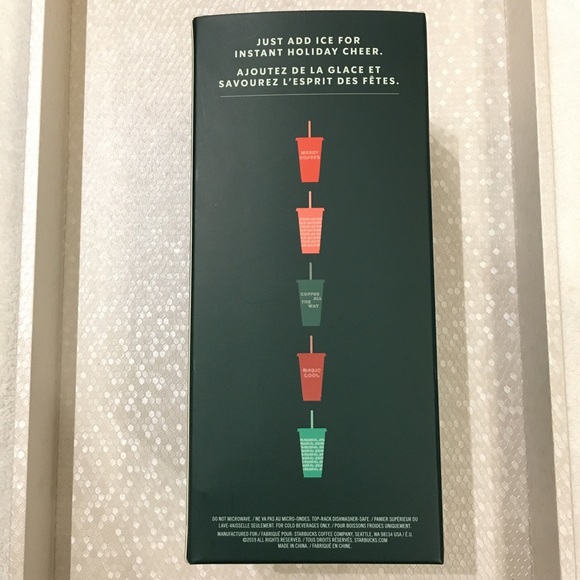 Starbucks Holliday Reusable Cold Cups 5 pack - Picture 3 of 4